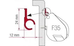 Fiamma F45 Kit Adattatore Tetto Alto Westfalia