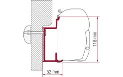 Fiamma Adattatore Tenda Da Sole Eura Mobil Karmann Montaggio A Parete