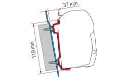 Adattatore Tenda Da Sole Fiamma Ford Transit Montaggio A Muro
