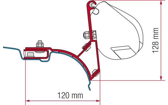 Kit Adattatore Tenda Da Sole Fiamma VW T5/T6 Multivan Montaggio Sul Tetto 3 Kit Adattatore Tenda Da Sole Fiamma VW T5/T6 Multivan Montaggio Sul Tetto