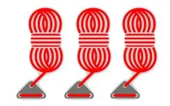 Bent Corda Piegata Set Di 3 Arancioni