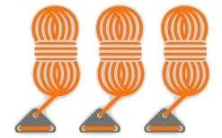 Bent Corda Piegata Set Di 3 Arancioni -Vendite Tende da campeggio 251461 1777525 1