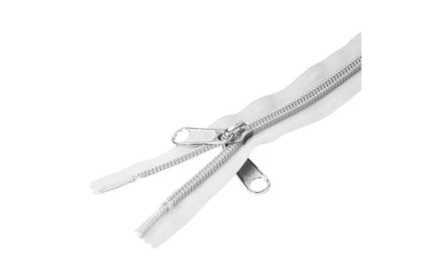 YKK Zipper Bianco Doppio Cursore Con Maniglia 165 Cm 5 YKK Zipper Bianco Doppio Cursore Con Maniglia 165 Cm - immagine 3