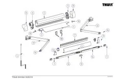 Thule Piastra Terminale Della Guida Di Piombo LH+RH