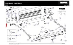 Thule End Cap Adatto Per Omnistor 8000
