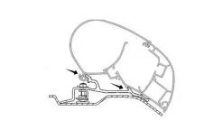 Adattatore Dometic PR-Adapt Per Tende Da Sole PR 2000 E PR 2500 4.0m -Vendite Tende da campeggio 457443 3315962