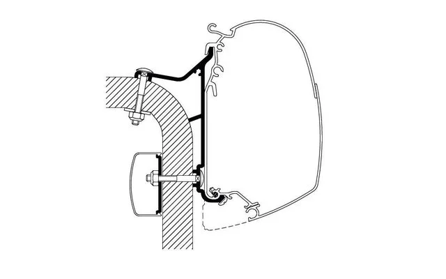 Adattatore Thule Hymer B2 Class Per Serie 5 3.0m 3 Adattatore Thule Hymer B2 Class Per Serie 5 3.0m