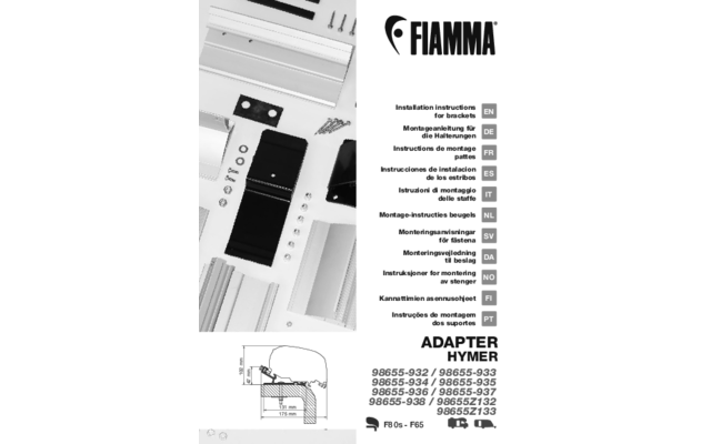 Adattatore Per Tenda Da Sole Fiamma Hymer Per Fiamma F80/F65 290 Cm 3 Adattatore Per Tenda Da Sole Fiamma Hymer Per Fiamma F80/F65 290 Cm