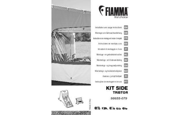 Fiamma Kit Side Tristor Kit Di Montaggio Per Il Fissaggio Del Side W Pro F45 / Side W Pro Shade / Sun View Side F45 E Del Tristor Della Tenda 3 Fiamma Kit Side Tristor Kit Di Montaggio Per Il Fissaggio Del Side W Pro F45 / Side W Pro Shade / Sun View Side F45 E Del Tristor Della Tenda