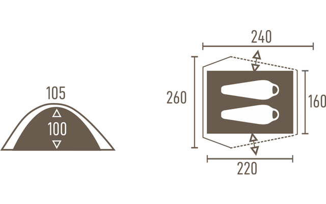 Tambu Binodana 2 Persone Tenda A Cupola Da Trekking Marrone 3 Tambu Binodana 2 Persone Tenda A Cupola Da Trekking Marrone