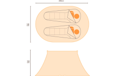 Regatta Malawi 2 Persone Pop Up Festival Tenda Rosso