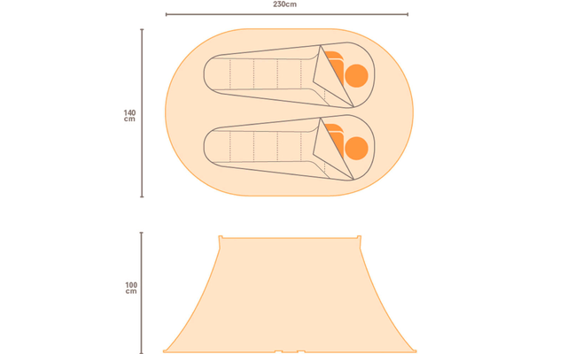 Regatta Malawi 2 Persone Pop Up Festival Tenda Rosso 3 Regatta Malawi 2 Persone Pop Up Festival Tenda Rosso