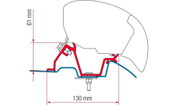 Fiamma Kit Adattatore Tenda Da Sole Mercedes Sprinter/VW Crafter Tetto Alto - RHD