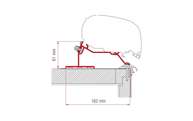 Fiamma Adattatore Tetto Caravan 400 CM Adatto Per F80 F65 3 Fiamma Adattatore Tetto Caravan 400 CM Adatto Per F80 F65