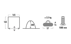 High Peak Tenda Polivalente Lido -Vendite Tende da campeggio 615331 4452195