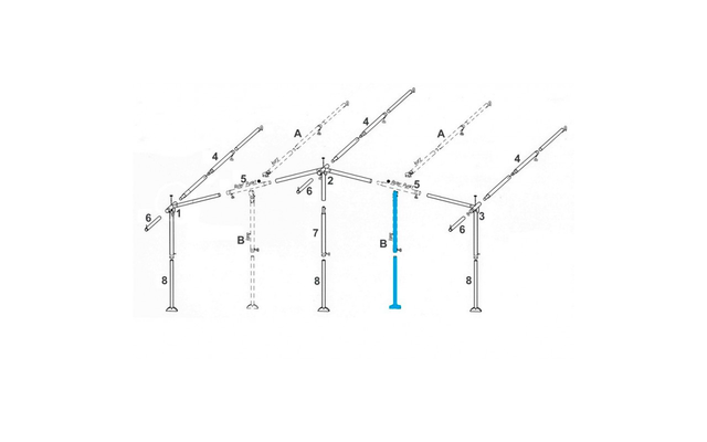 Brand Marca Pali Aggiuntivi Per Tende E Tendoni Supporto Uragano Con Morsetto E Piede In Acciaio 25 Mm Lunghezza 165 - 260 Cm 3 Brand Marca Pali Aggiuntivi Per Tende E Tendoni Supporto Uragano Con Morsetto E Piede In Acciaio 25 Mm Lunghezza 165 - 260 Cm