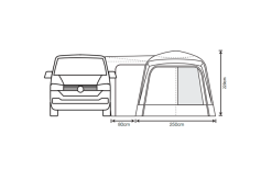 Outdoor Revolution Cayman Midi Air Tenda Da Sole Bassa Da 180 A 210 Cm -Vendite Tende da campeggio 633251 4431479