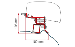 Fiamma Kit Adattatore Per Tenda Da Sole Mercedes Classe V - Nero Profondo