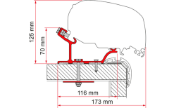 Adattatore Fiamma Carthago Malibu 340 Adattatore Tenda Da Sole Per Fiamma F80 / F65 340 -Vendite Tende da campeggio 651504 4503075
