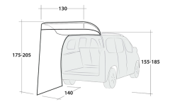 Outwell Poggiatesta Della Parete Laterale Della Tromba D'aria -Vendite Tende da campeggio 670527 4588809