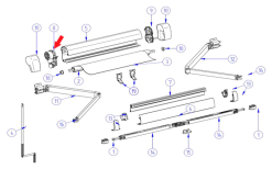 Thule Piastra Terminale Sinistra + Gruppo Ingranaggi T5