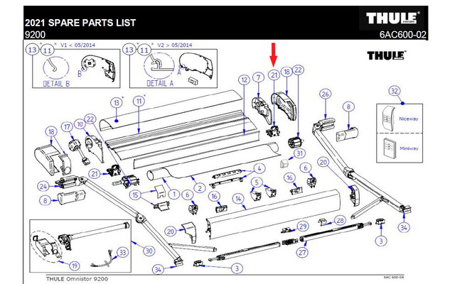 Thule Clip Di Fissaggio Dell'alloggiamento Per La Barra Di Tensione 9200 3 Thule Clip Di Fissaggio Dell'alloggiamento Per La Barra Di Tensione 9200