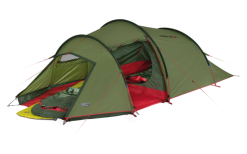 Tenda A Tunnel High Peak Falcon 3 Persone Con Frontale Verde Scuro