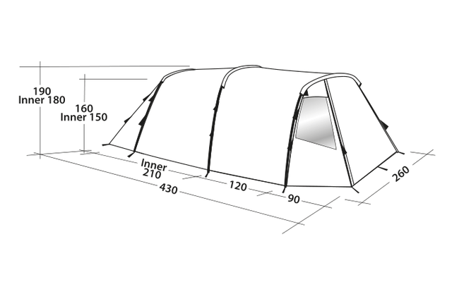 Tenda A Tunnel Per 4 Persone Easy Camp Huntsville 400 7 Tenda A Tunnel Per 4 Persone Easy Camp Huntsville 400 - immagine 5