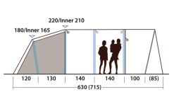 Outwell Hayward Lake 5ATC Tenda A Tunnel Gonfiabile 5 Persone -Vendite Tende da campeggio 789713 5206553
