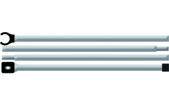 Bent Asta Di Tensione Per Colmo In Alluminio Piegato