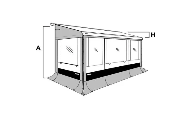 Set Di Pareti Laterali Thule Safari Residence G3 8000 8 Set Di Pareti Laterali Thule Safari Residence G3 8000 - immagine 6